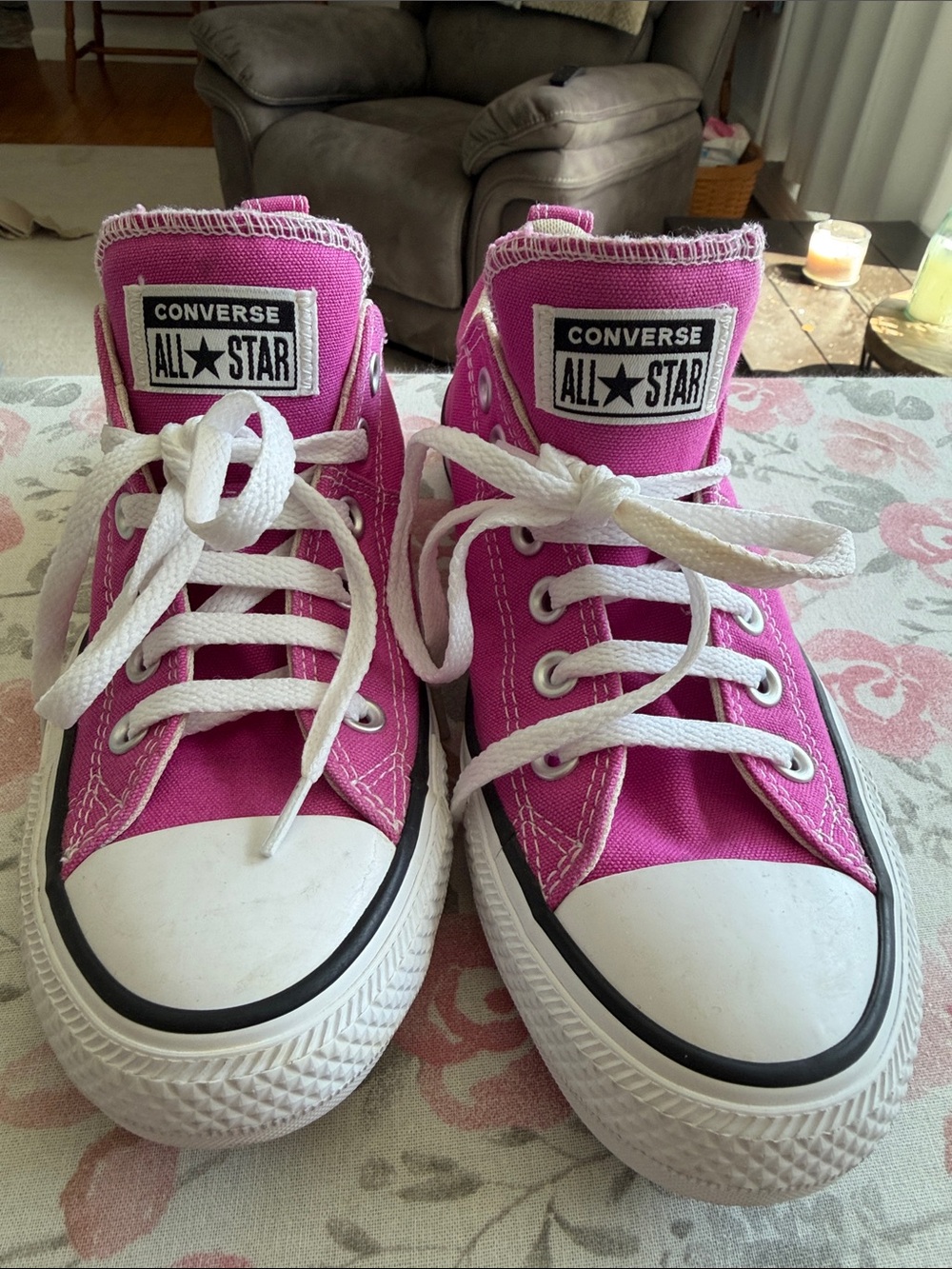 Converse Kids Pink High Top All Star Sneakers